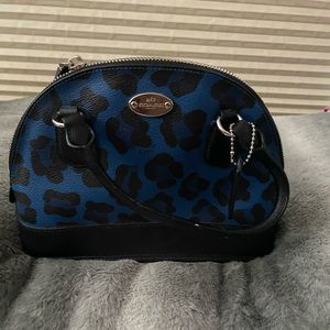 Coach bag - Black and blue animal print